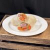 Roasted vegetable wrap with hummus
