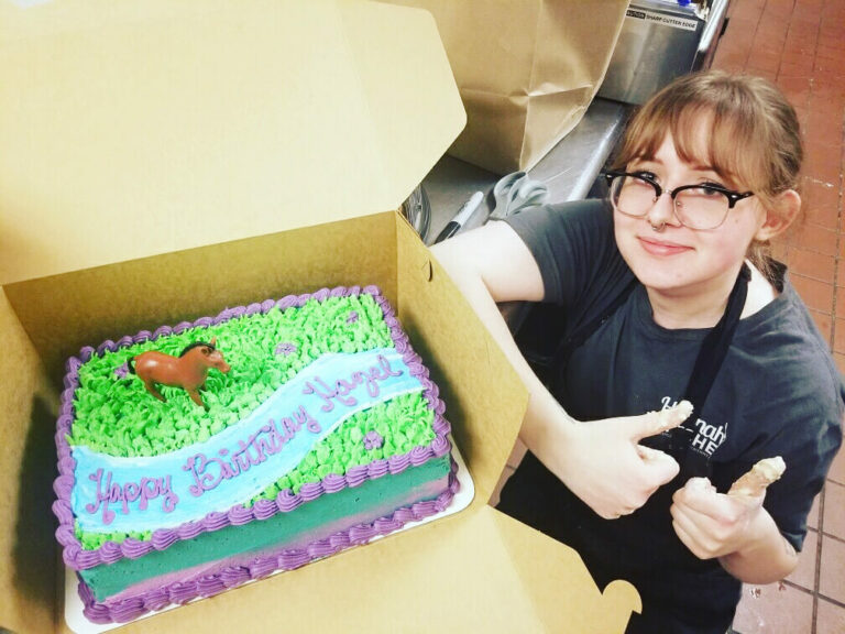 Custom celebration cake from Mosaic Catering