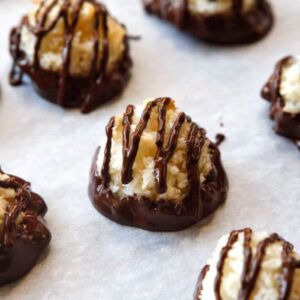 Chocolate Dipped Macaroons