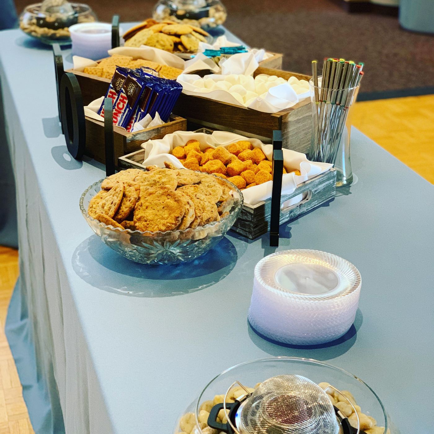 S'mores dessert buffet prepared by Mosaic Catering